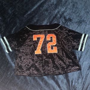 Crushed Velvet Crop Top